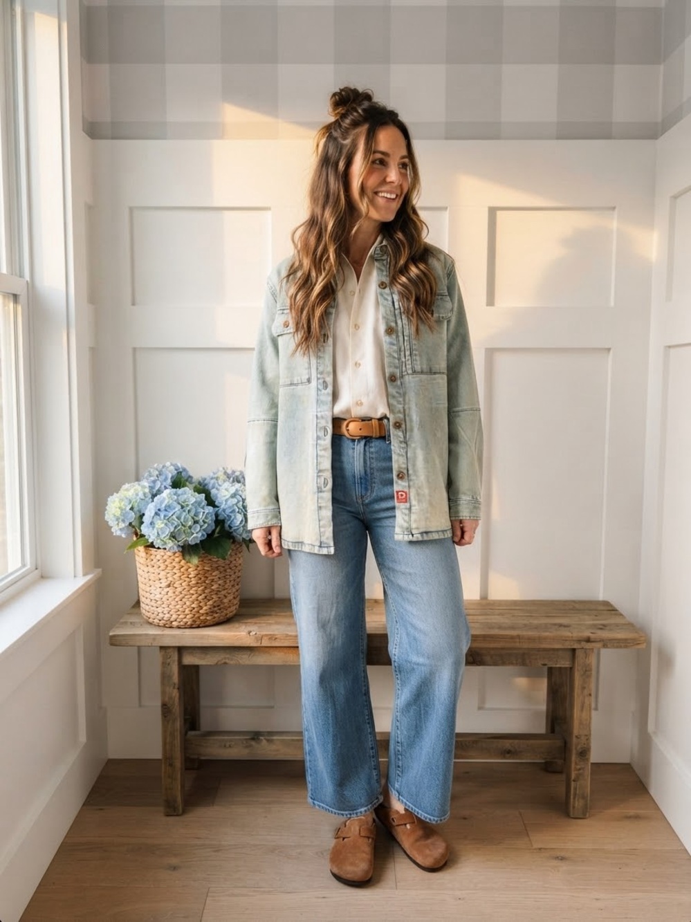 Dovetail Light Blue Denim Jacket - Casual Button-Front Jean Jacket